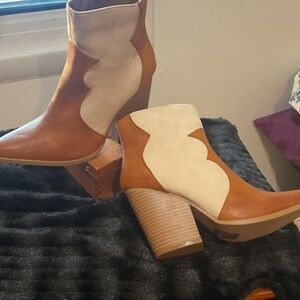 Western chic tan booties